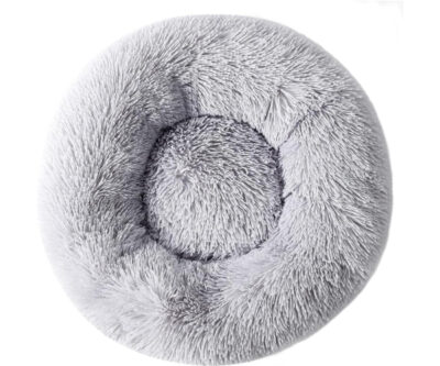 Katzenbett Donut Plüschbett für Katzen und Hunde Rund Warm Weich Bequemes Hundehaus Hundesofa Katzenschlafplatz